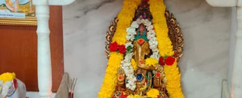 Our Honourable Chairman gift this Idol of Lord Ganesha to School